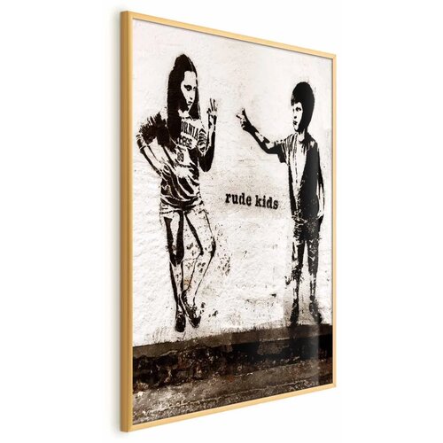  Plakat - Naughty Children 29.7x42 Zlatni okvir Cene