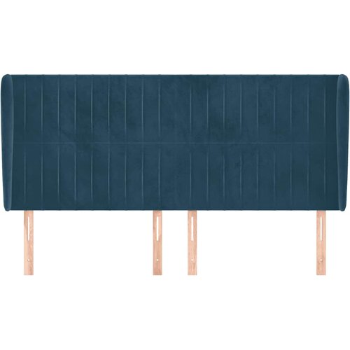  Uzglavlje s u&amp;scaron;ima tamnoplavo 203x23x118/128 cm bar&amp;scaron;unasto Slike
