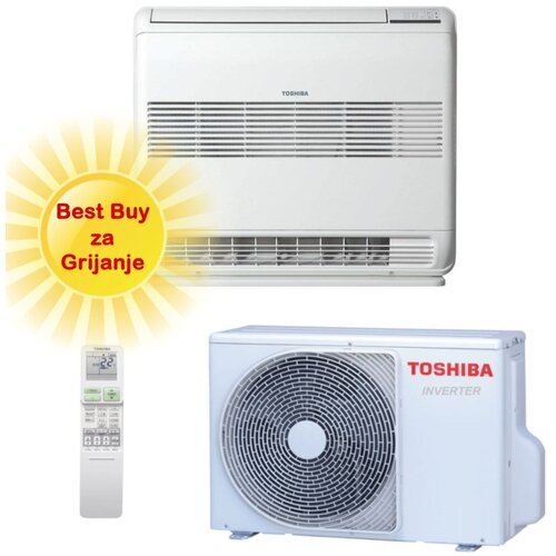 Toshiba KLIMA UREĐAJ 3,5kW RAS-B13J2FVG-E/RAS-13J2AVSG-E - Podna/parapetna Inverter, do 35m2, A++, R-32 Cijene