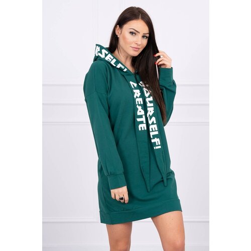 Kesi Oversize hooded dress dark green Slike