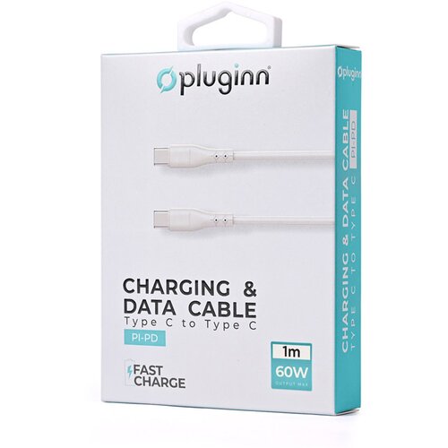 Kabel Pluginn PI-PD 60W Type-C na Type-C beli 1m Cene