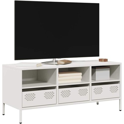 vidaXL TV ormarić bijeli 101,5x39x43,5 cm hladno valjani čelik Cijene