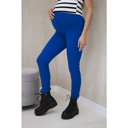  Cotton maternity pants mauve-blue Slike