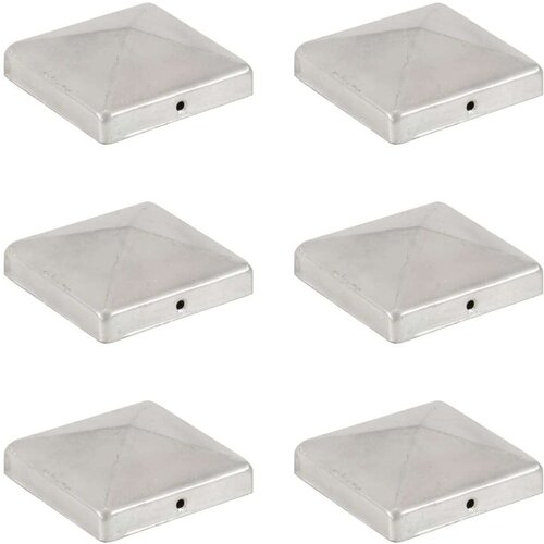 vidaXL Piramidni pokrovčki za stebričke 6 kosov kovina 101x101 mm Cene
