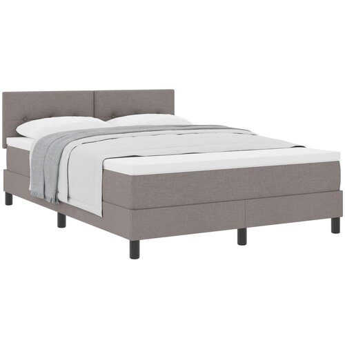 vidaXL Postelja z vzmetnico z vzmetnico Taupe 160 x 200 cm blago, (5000141754) Cene