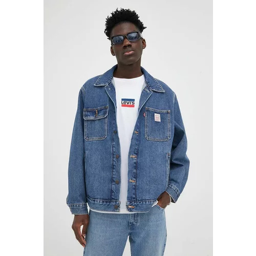 Levi's Jeans jakna moška, mornarsko modra barva