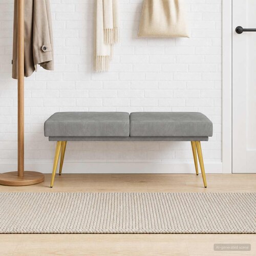  Klupa s dvostrukim slojem Svjetlosiva 120 x 45 x 46 cm Bar&scaron;un Cijene