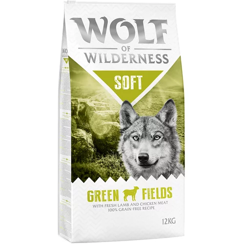 Wolf of Wilderness Varčno pakiranje "Soft" 2 x 12 kg - Green Fields - jagnjetina