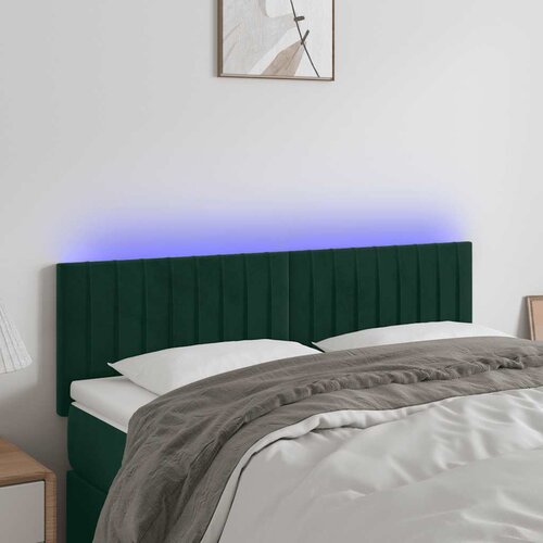  LED uzglavlje tamnozeleno 144x5x78/88 cm bar&amp;scaron;unasto Slike