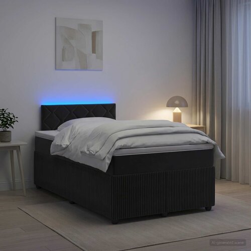  Boxspring krevet s madracem Crna 120 x 190 cm Bar&scaron;un Cijene