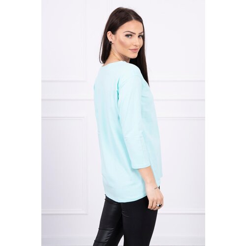 Kesi Blouse with Star Style mint print Slike