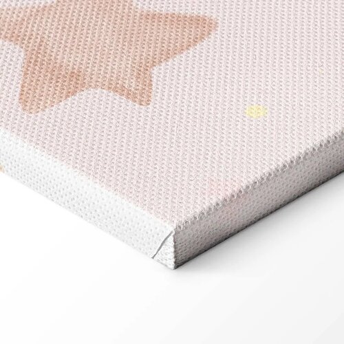  Slika - Joyful Sky - Yellow Cheerful Stars with a Rainbow Against the Phases of the Moon in a Light Beige Sky Hue 120x80 Standar Slike