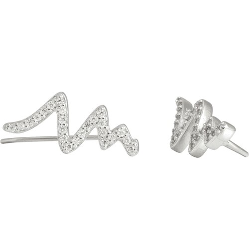 J&B Jewelry J&amp;B Jewellery 925 Srebrne minđuše koje prate liniju uha 012 Cene