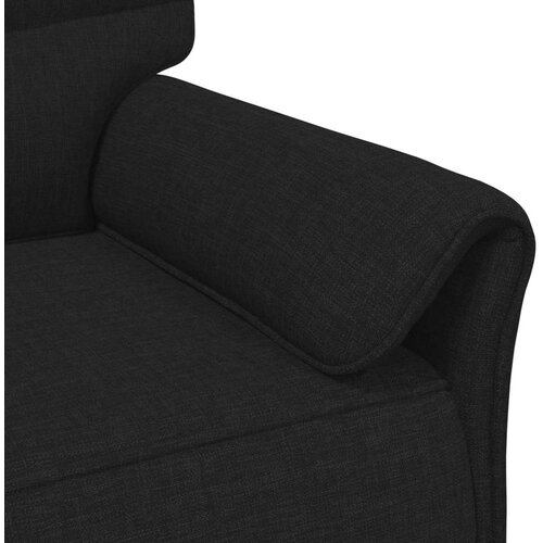 SOFA 100% poliester metalna konstrukcija MDF &Scaron;perploča - Crna 1-Mjesta (70 cm) Cijene