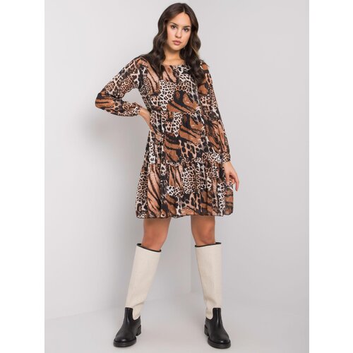 RUE PARIS Dress-WN-SK-2311-3.84-black-beige Slike