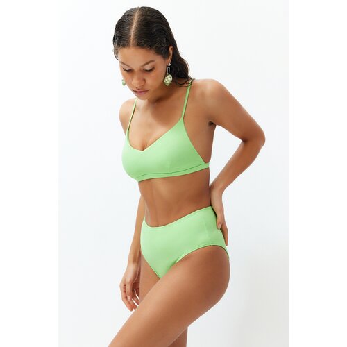 Trendyol Green High Waist Hipster Bikini Bottom Cene