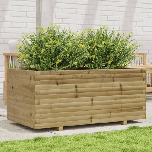 VidaXL Vrtno cvetlično korito 110x60x49,5 cm impregnirana borovina Slike