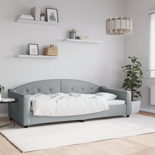  Dnevni krevet svjetlosivi 90 x 200 cm od tkanine Cene