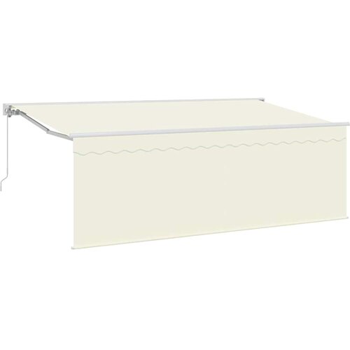  Skrovita tenda Krema 350 x 200 cm Poliester i aluminij Slike