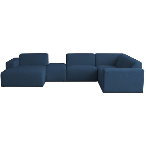 Scandic Tamno plava kutna garnitura od boucl&amp;eacute; tkanine (u obliku slova &amp;quot;U&amp;quot;) Roxy &amp;ndash; Slike