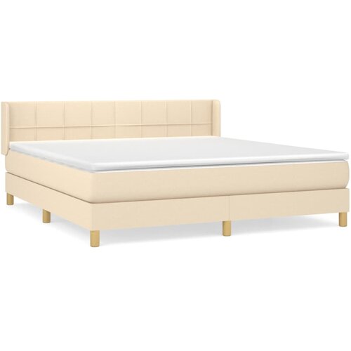 Maison Chic Box spring postelja - Vzmetna postelja z vzmetnico krem 180x200 cm blago SL2033, (21889356) Cene