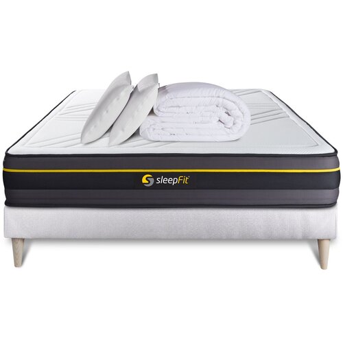 SLEEPFIT Kompletni paket za posteljo - Vzmetnica 160x200 cm + Vzmetni boksi z letvami (komplet) + 2 vzglavnika + Prevleka - Active, (21613296) Cene