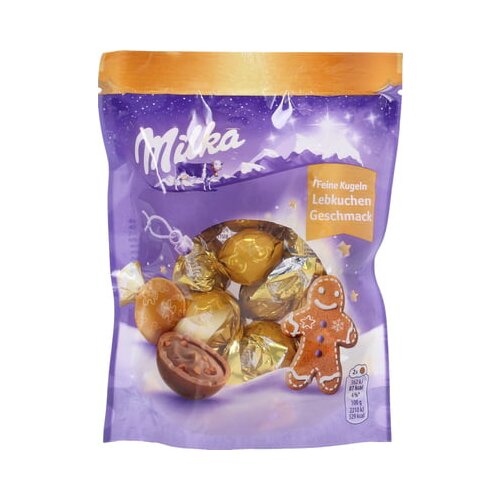 Milka Fine čokoladne kroglice z okusom medenjakov Cene