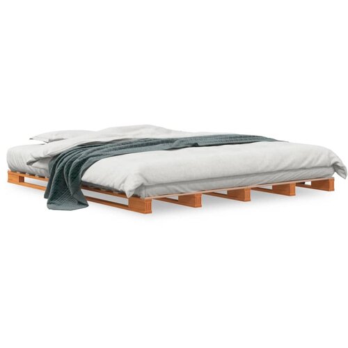 VidaXL Krevet od paleta vo&amp;scaron;tano smeđi 180x200 cm od masivne borovine Slike