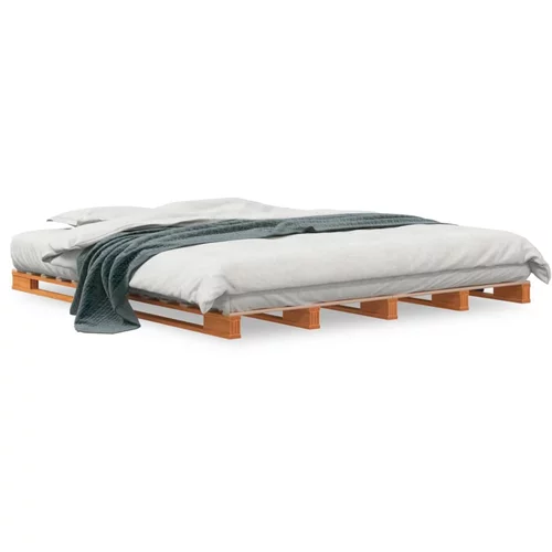 vidaXL Krevet od paleta voštano smeđi 180x200 cm od masivne borovine