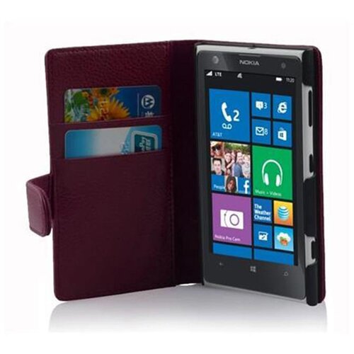 Cadorabo Ohi&scaron;je, združljivo z Nokia Lumia 1020 v pastelno vijolično - Za&scaron;čitni ovitek iz teksturiranega umetnega usnja in žep za kartice, (20552489) Cene