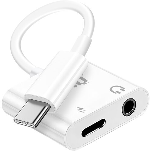 LINQ USB C Power Delivery in 3,5-milimetrski adapter za polnjenje Audio Jack, Bela, (5000220136) Cene