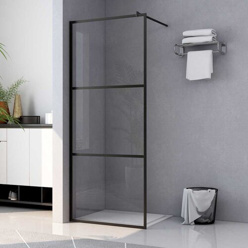 Pregrada za tu&scaron;iranje s prozirnim staklom ESG crna 80 x 195 cm Cijene