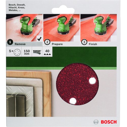 Bosch 5-delni set brusnih listova za ekscentar brusilice 2609256A29 Slike