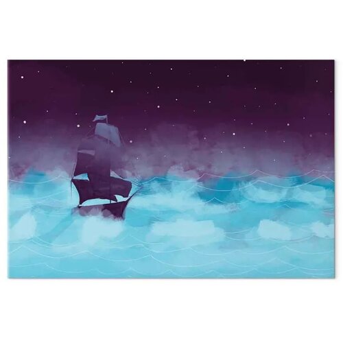  Slika - Night Waves (1 Part) Wide - Third Variant 90x60 Standard Slike
