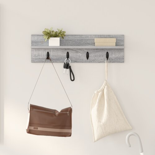 vidaXL Nadwyčajna obešalnik za plašče Siva sonoma 60 x 10.5 x 18 cm Cene