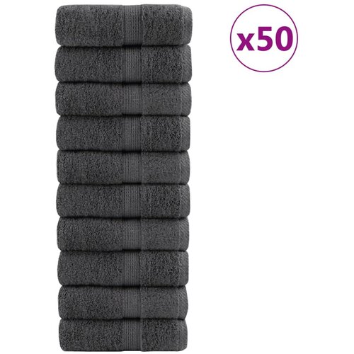 vidaXL Vrhunske umivalne krpe SOLUND 50 kosov antracitne 15x21 cm 600 gsm, (5000307603) Cene