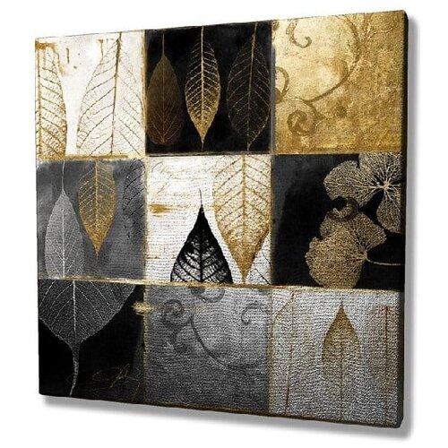 Majestic Poslikava na platnu Golden Leaves, 45 x 45 cm Cene