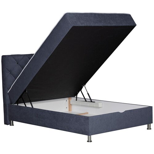 Modern Living Postelja Z Vzmetnico Black Diamant, 140x200, Antracit Slike