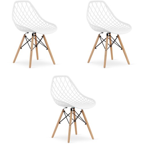 Brandless Stol SAKAI - bel x 3, (22030565) Slike