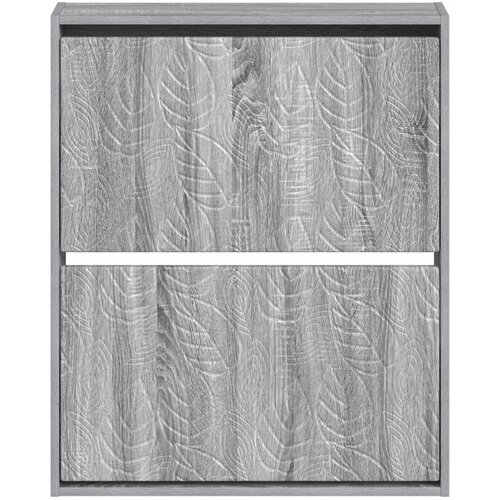  Ormar za cipele na zidu DELFT 71 x 17 x 86 cm Konstruirano drvo - Siva Sonoma Slike