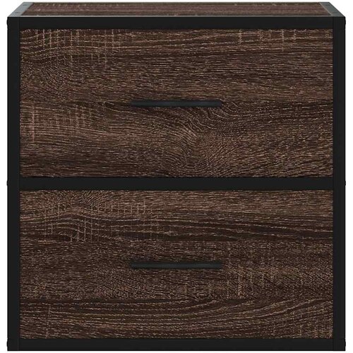  Zidni noćni ormarići 2 kom smeđi hrast 40x31x39,5 cm Smeđa Slike