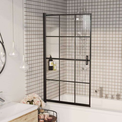 Pregrada za tuš ESG 80 x 140 cm crna Cijene