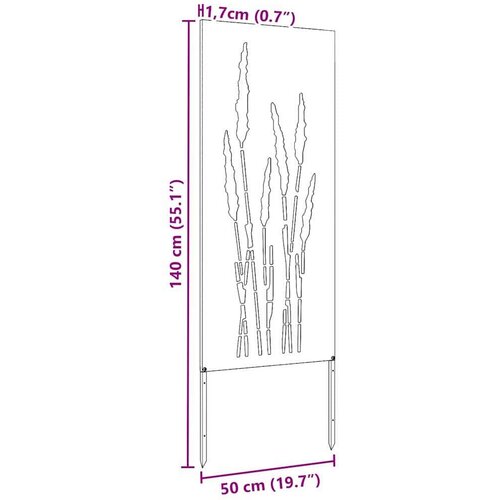 VidaXL Dekorativna ploča za vrt Antracit 50 x 140 cm Slike