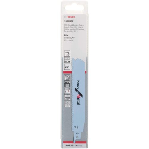 Bosch list univerzalne testere S 926 BEF Heavy for Metal - pakovanje 25 komada - 2608653067 Slike