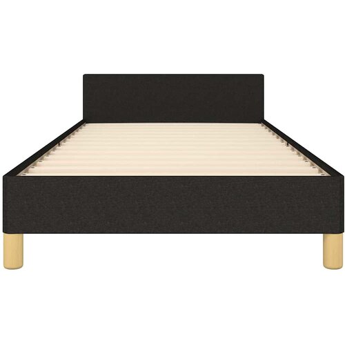  Okvir za krevet s uzglavljem crni 90x190 cm od tkanine Slike