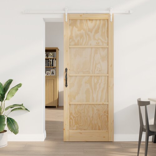 vidaXL Klizna vrata sa setom hardvera 83x211 cm od masivne borovine Cijene
