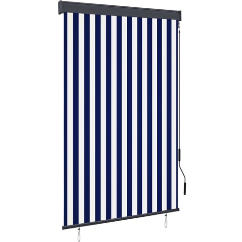 vidaXL Vanjska roleta 120 x 250 cm plavo-bijela Cijene
