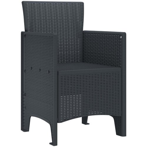  Vrtna stolica 4 pcs Antracit 53 x 49 x 85 cm Polipropilen Slike