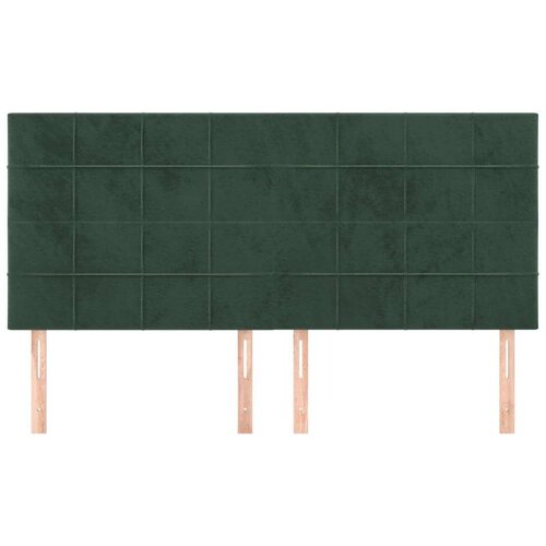  Uzglavlja 4 kom tamnozeleni 80x5x78/88 cm bar&amp;scaron;unasta Slike
