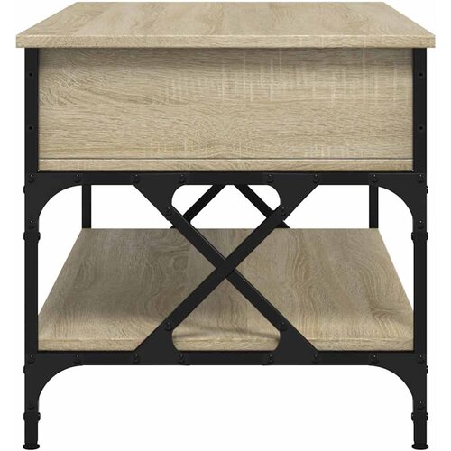  Stolić za kavu boja hrasta sonome 100x50x50 cm od drva i metala Slike